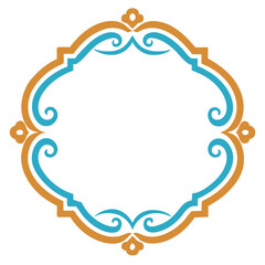 Simple decorative frame border with ornament