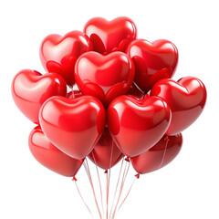 3d red heart shaped balloons