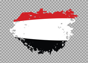 Stroke brush textured flag of Egypt on isolated background