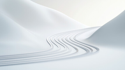 Running Track on White Background Symbolizing Fitness and Determination