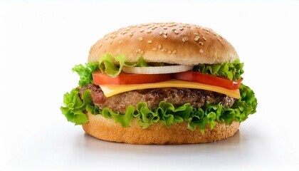 hamburger on isolate White background, PNG