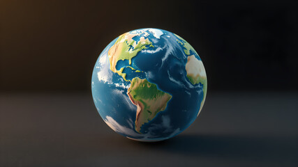 Fototapeta premium 3d render planet earth. 3d rendering planet earth illustration.