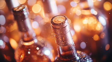 Dimly lit wine cellar filled with rustic wooden shelves holding an array of vintage wine bottles. The warm ambiance and organized chaos evoke a sense of tradition, luxury, and history