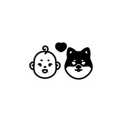 Baby Icon Vector Solid Style Symbol Illustration for Childcare and Family Concepts