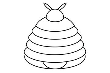 Hive line art vector illustration