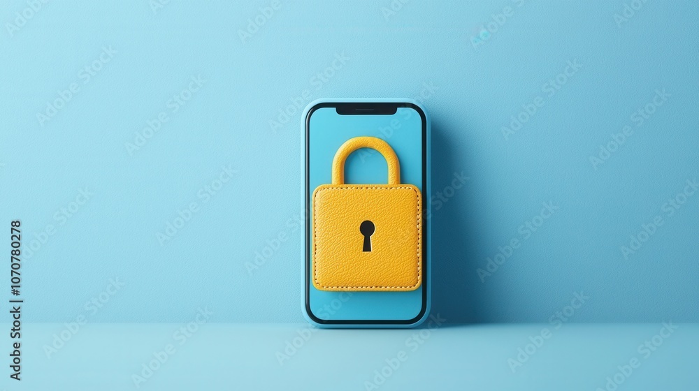 Poster the future of finance with a digital wallet app featuring biometric authentication standards