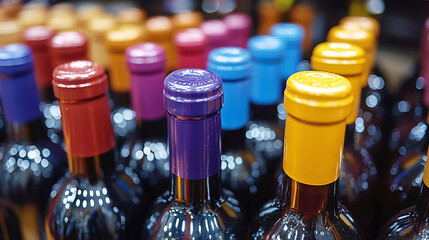 Dimly lit wine cellar filled with rustic wooden shelves holding an array of vintage wine bottles. The warm ambiance and organized chaos evoke a sense of tradition, luxury, and history