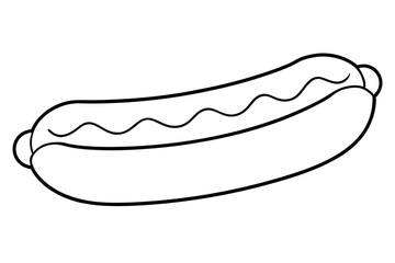 Illustration of Hot dog line art