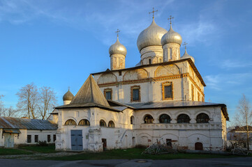 Veliky Novgorod Russia. Ancient cathedral of Our Lady of the Sign in Veliky Novgorod Russia
