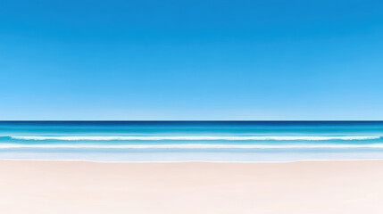 Fototapeta premium serene beach scene with gentle waves and smooth textures