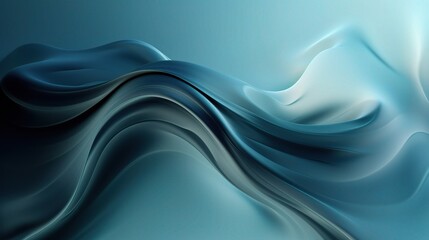 Smooth Abstract Waves in Calm Blue Tones