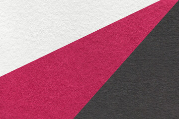 Texture old craft white, magenta and black paper background, macro. Structure vintage abstract wine cardboard