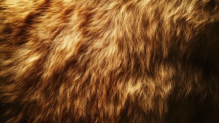 Naklejka premium Golden fur texture capturing natural light in a warm glow, showcasing softness and warmth