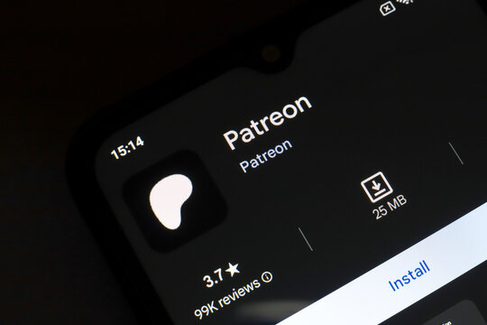 November 8, 2024, Brazil. In this photo illustration, the Patreon app logo is displayed on a smartphone screen