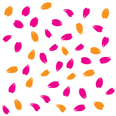 Seamless Pattern  With Petals