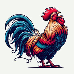 rooster on the background