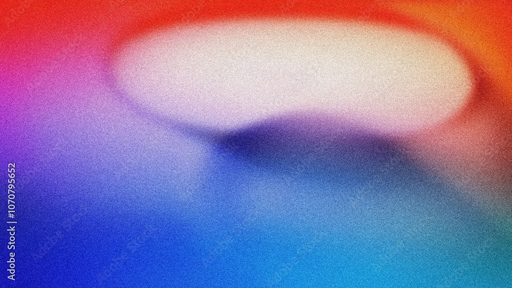 Poster abstract colorful swirl. vivid gradient backdrop featuring a soft, white blob; symbolizes fluidity, 