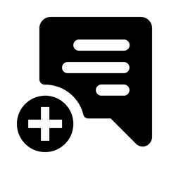 Obraz premium Chat Bubble Solid Icon