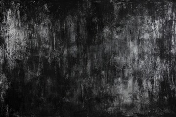 Obraz premium A textured black and white abstract painting with a rough, layered appearance, evoking emotions and inviting interpretation.