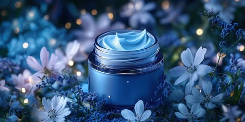 Night cream container Commercial poster Product photo