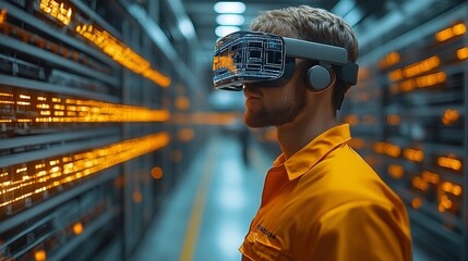 Virtual assistant avatars assist in data management with AR glasses in a modern facility