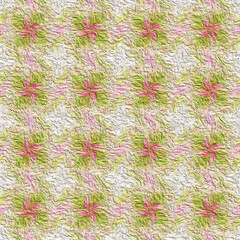 Seamless abstract texture with soft pink and green floral patterns