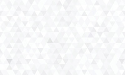 Seamless white triangles mosaic background, Silver geometric shapes abstract pattern or abstract gradient triangular retro shapes,  illustration vector.