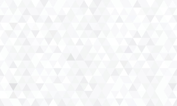 Seamless white triangles mosaic background, Silver geometric shapes abstract pattern or abstract gradient triangular retro shapes,  illustration vector.
