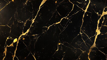 Elegant marble design with intricate gold touches, perfect for premium decor, isolated.