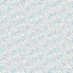 Seamless abstract texture with light blue and white embossed patterns