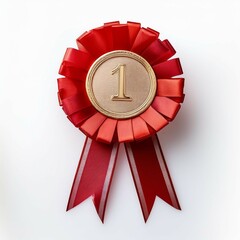 first place award rosette  file with white background