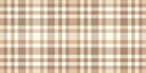 Kingdom tartan seamless pattern, punk background check textile. Editable fabric plaid texture vector in light and orange colors.