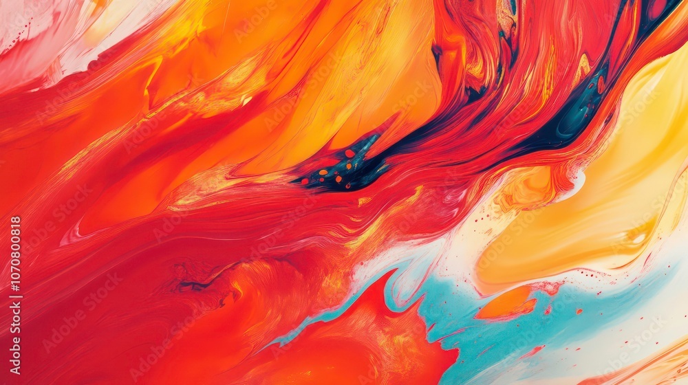 Poster vibrant abstract poster template features striking reds and oranges, making it perfect for grabbing 