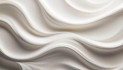 Fototapeta premium creamy waves cosmetic background in creamy white evoking soft