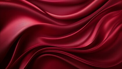 Fototapeta premium elegance waves of smooth burgundy silk conveying tranquil luxury