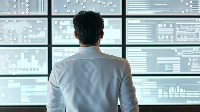 Software Professional Analyzing Big Data on Interactive Touch Wall