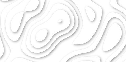 Abstract luxury white modern 3d papercut background. Minimal abstract vector wave carve diamond topography line circle creative topography map circle and wave line smooth multilayer pattern. papercut.