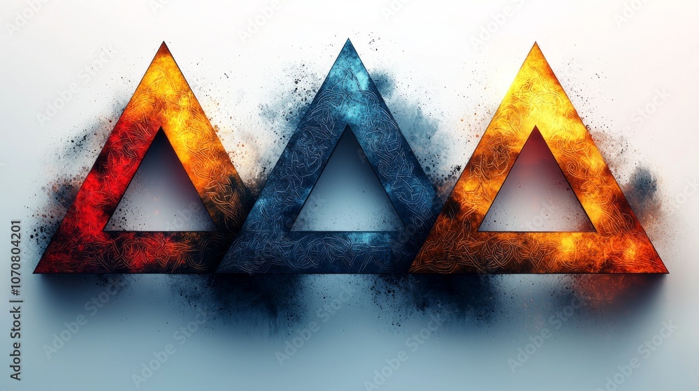 Poster artwork showcases protective slavic runes arranged intricate pattern utilizing subtle earthy colors 