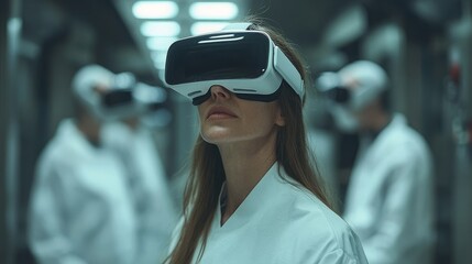 A virtual assistant using augmented reality glasses while guiding a medical team in a busy clinic
