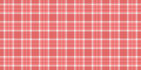 Naklejka premium Aesthetic background check texture, small pattern fabric vector. Luxurious textile seamless tartan plaid in red and light colors.