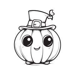 black and cartoon illustration of a snowman