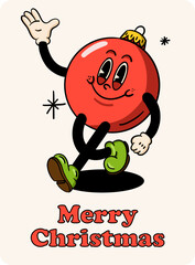 Vector cartoon style Christmas ornament illustration