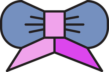 Purple Bow Tie Illustration
