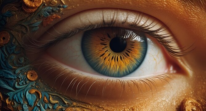 Monster ayes, frictional animal eyes close up