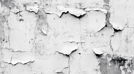 Obraz premium Cracked and Peeling White Wall Texture