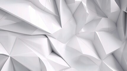 Abstract 3D White Geometric Background Design