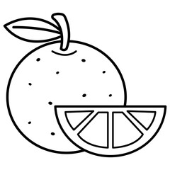 Orange Fruit Outline