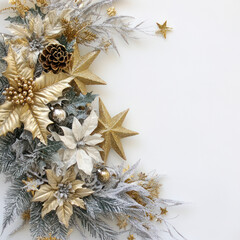 Elegant Christmas Floral Arrangement with Gold Accents