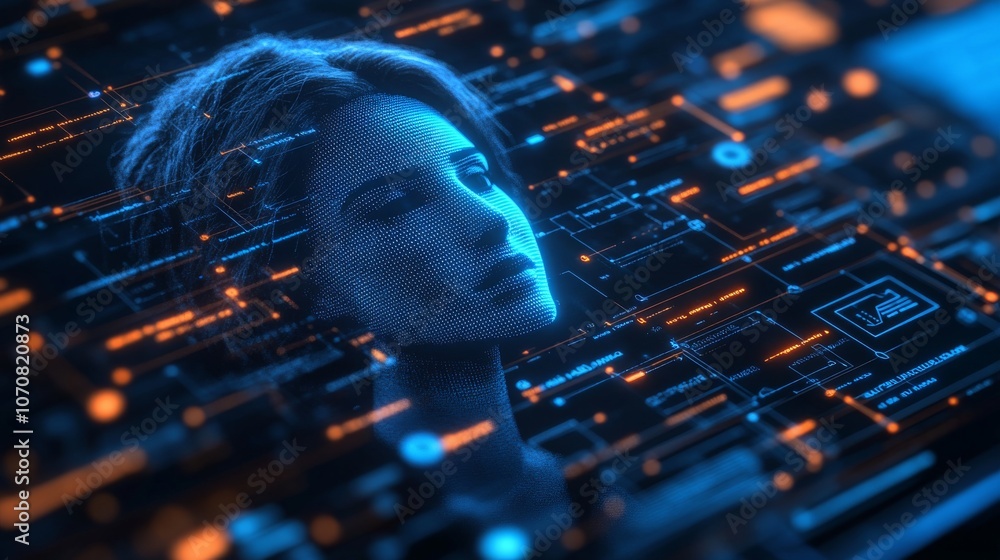 Poster real-time talking-head ai avatars interacting with digital interfaces at a tech conference