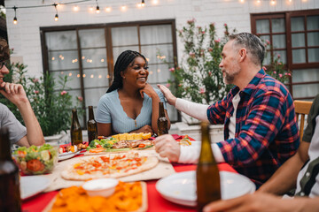 Celebrate Summer with Friends and Family, Joyful Outdoor Party Where Everyone Comes Together to Enjoy Food, Drinks, and Laughter, Creating Happy Memories While Smiling and Embracing the Spirit